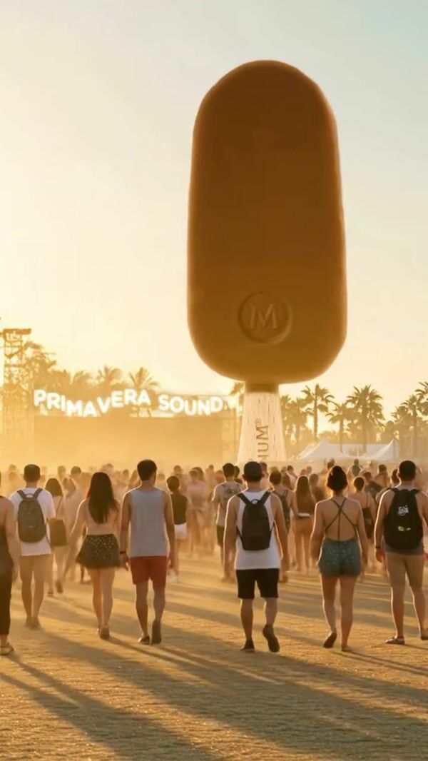Magnum Ice Cream Stands on Music Festival Grounds