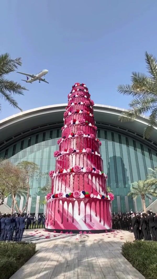 Giant Cake at Hamad International Airport