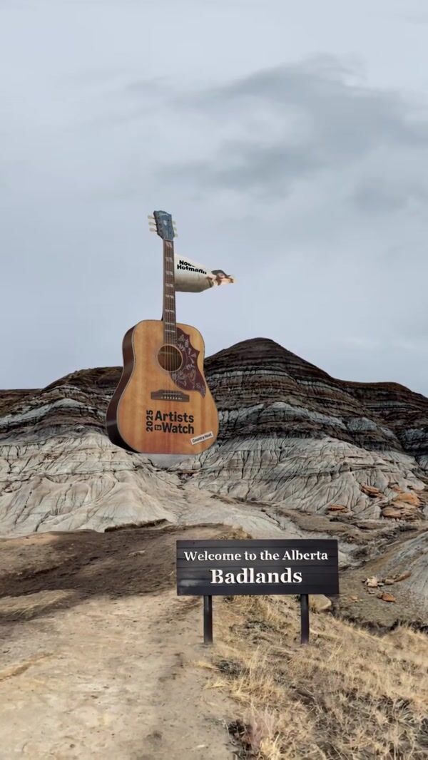 Amazon Music Flag Waving on Giant Guitar