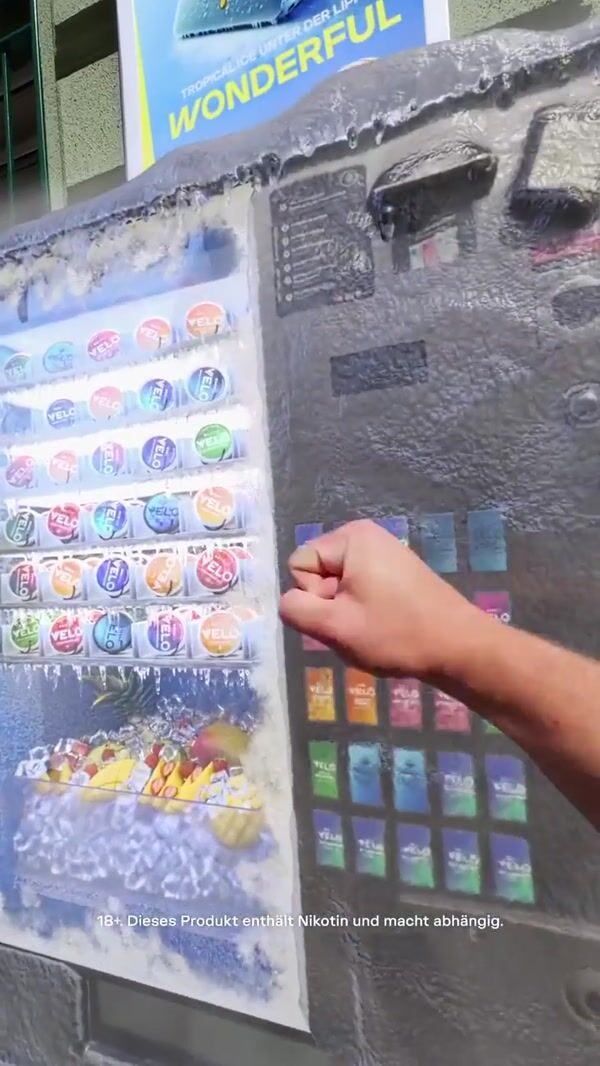 Velo Frozen Vending Machine on the Street