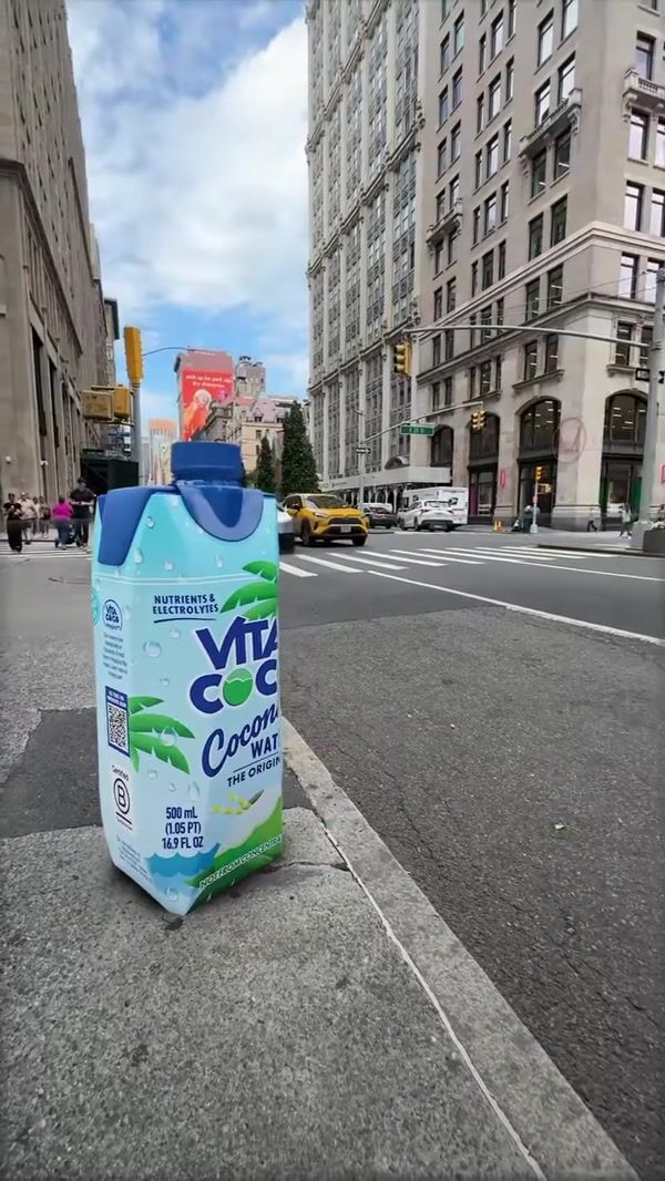 Vita Coco Coconut Water Sprayed on Car
