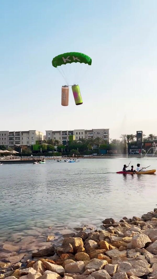 Koffee Kulture Giant Cans Paragliding Into Lake District