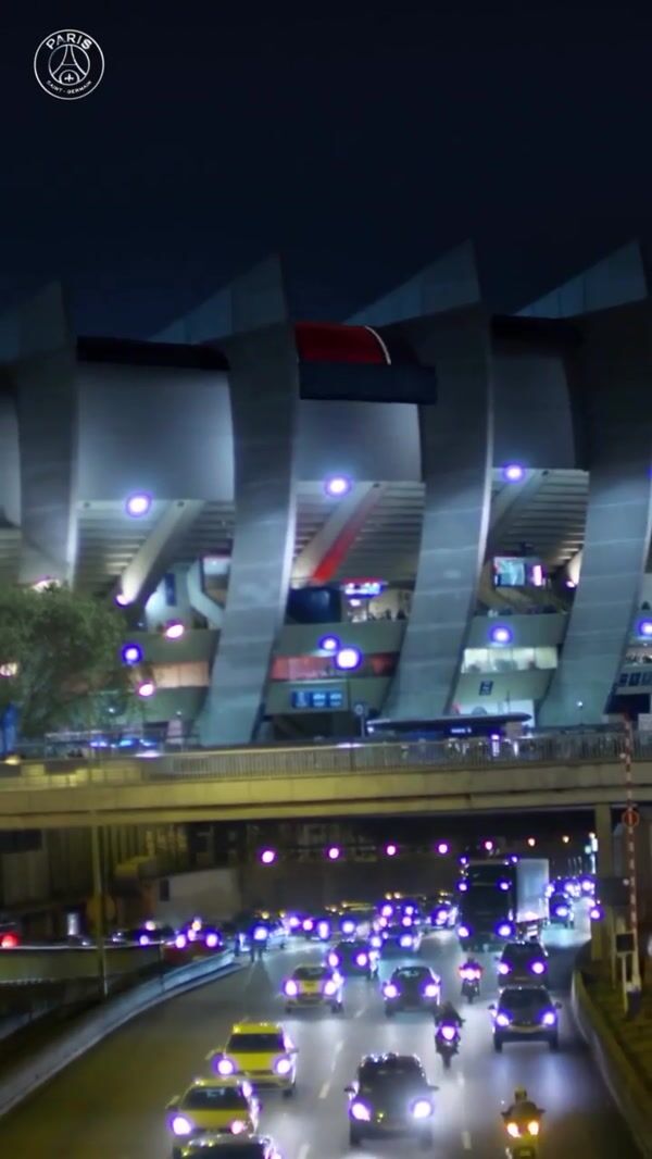 Paris Saint-Germain Huge Banners Illuminate Parc des Princes