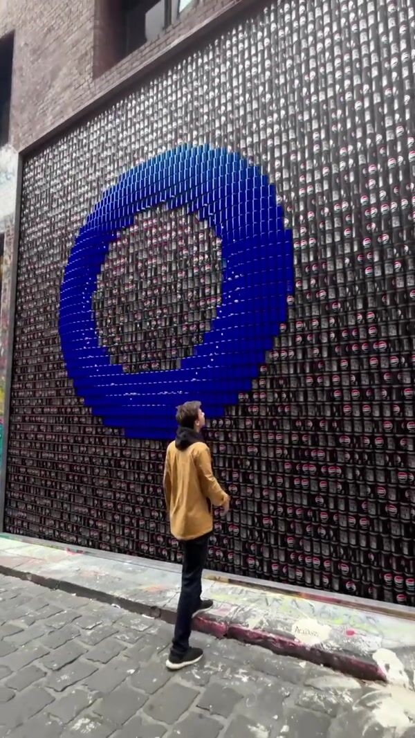 Pepsi Brick Wall Turned into Digital Street Art