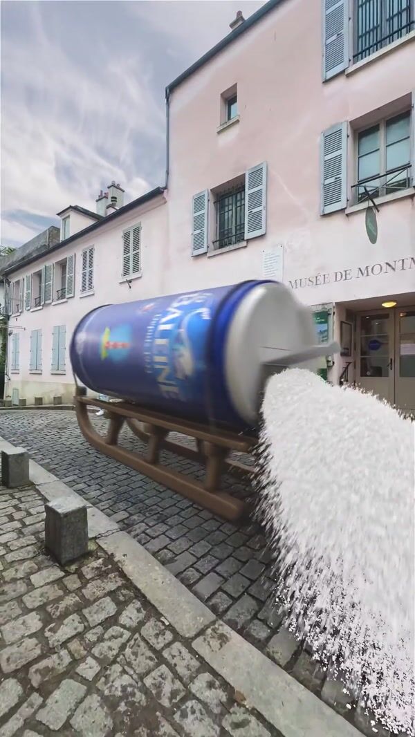 La Baleine Salt Turned Street into Ski Park