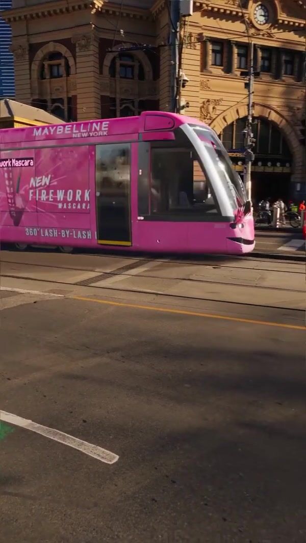 Maybelline Pink Mascara-Themed Tram