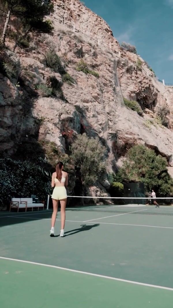 Lacoste Tennis Rackets Soaring Above the Court