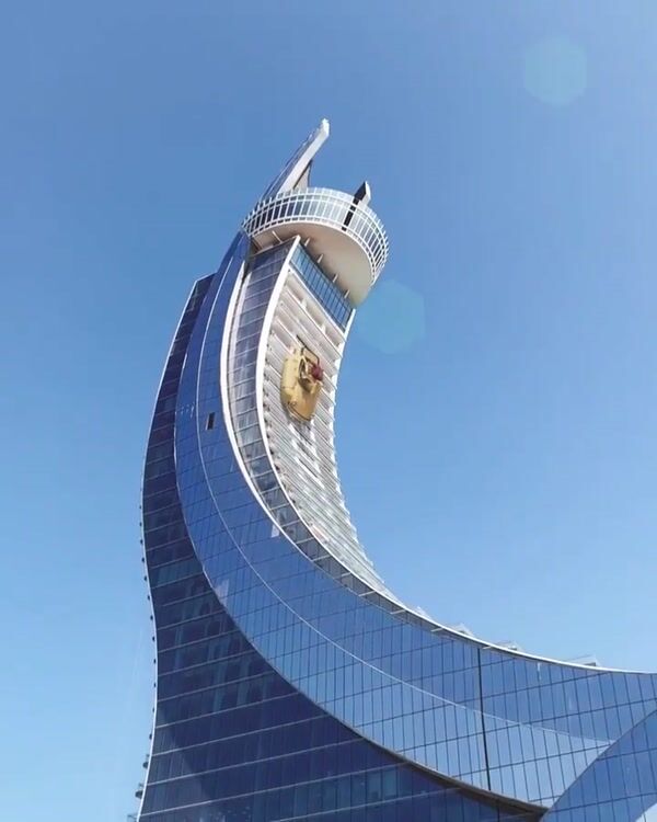 Porsche-Camel Hybrid Slides Down Katara Towers