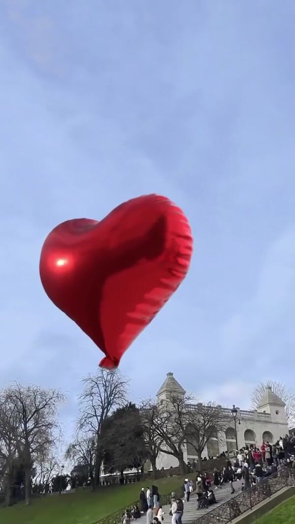 Michel Polnareff Heart Balloon on Sacré-Cœur