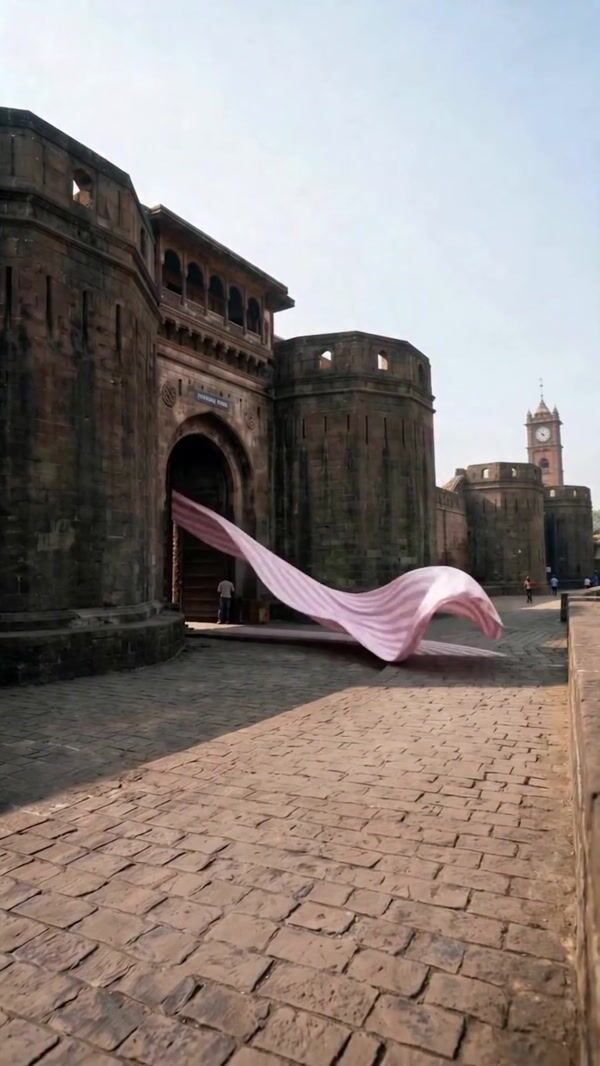 Victoria’s Secret Giant Cloth Floats Across Pune