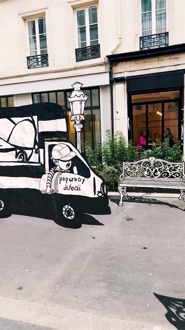 Ounass Paperboy Pop-Up Truck Travels from Paris to Dubai