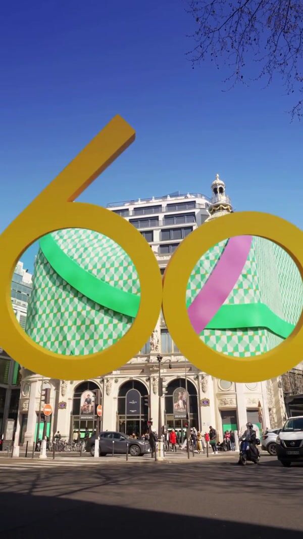 Printemps Giant Birthday Cake Emerges From Building