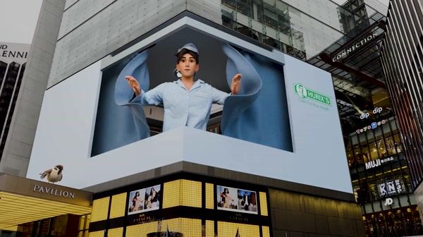 Hurix's 600 Fluaway Capsule 3D Anamorphic Billboard