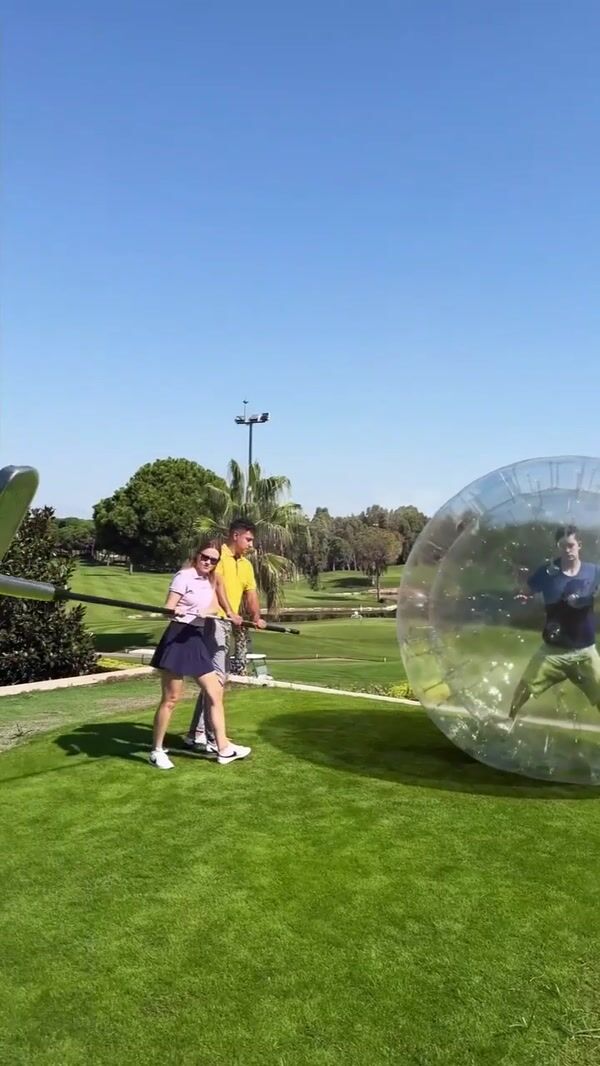 Carya Golf Club Man in Ball Tossed onto Field