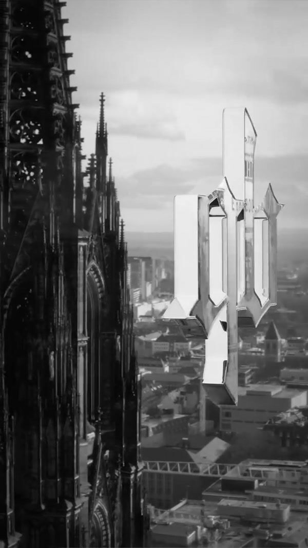 A Quick Buck 3D Metallic Logo at Cologne Cathedral