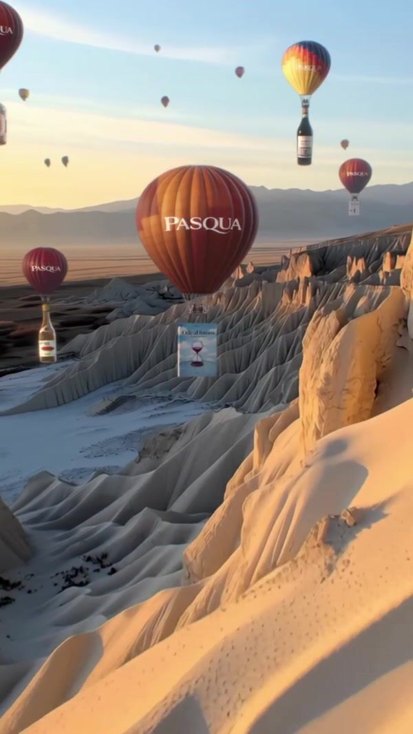 Pasqua Wines Giant Ode Al Futoro Book Over Cappadocia
