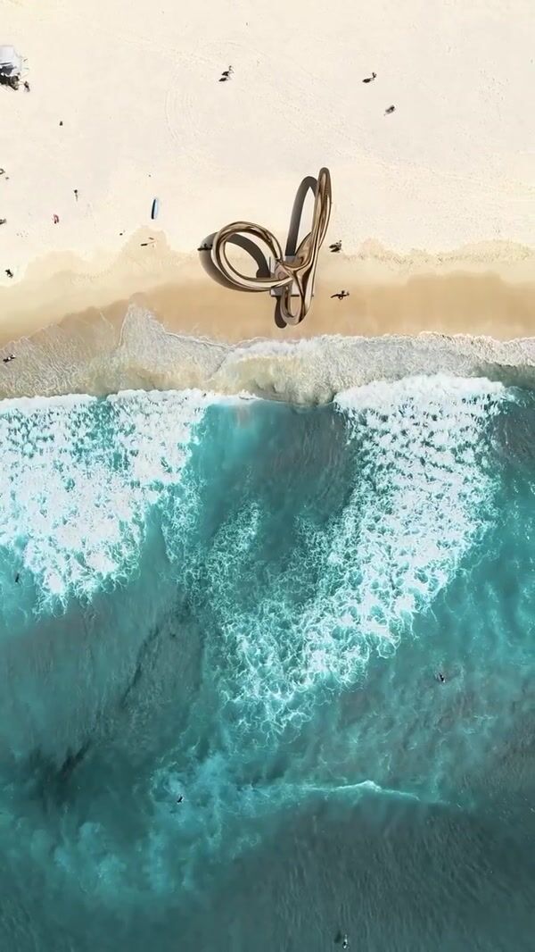 Pandora Golden Heat Ring Installation at Beach
