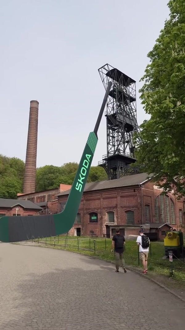 Škoda Auto Giant Hockey Stick at Landek Park